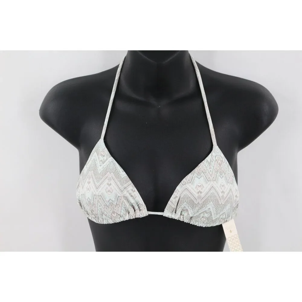 Eberjey Womens Surf Spray Mia Swim Top Bikini Size Small Triangle Classic Tie